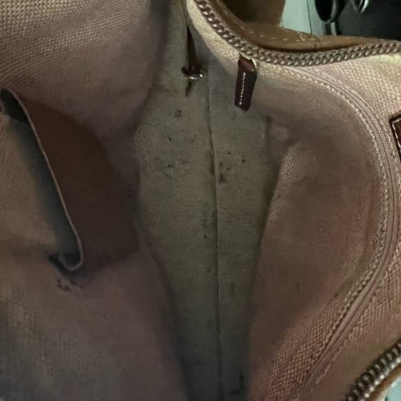 Dooney & Bourke Tan and Brown Leather Vintage Satchel - Picture 8 of 11